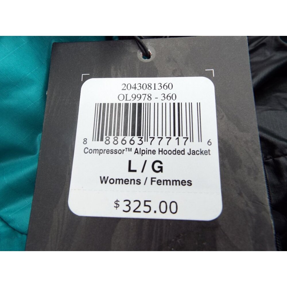 Mountain Hardwear Teal and Black Compressor Alpine Hooded Jacket Size Large NWT - Picture 8 of 14